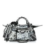 Agneau Arena Graffiti Neo Cagole Handbag XS Black White