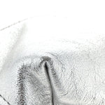 Metallic Calfskin Quilted Chanel 22 Silver