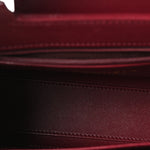 Shiny Lambskin Chevron Quilted Nano Kelly Shopper Dark Burgundy