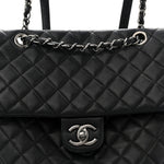 Calfskin Quilted Small Urban Spirit Backpack Black