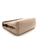 Calfskin Y Quilted Monogram Medium Loulou Chain Satchel Dark Beige