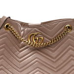 Calfskin Matelasse Medium GG Marmont Shoulder Tote Bag Porcelain Rose