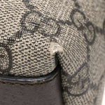 GG Supreme Monogram Textured Dollar Calfskin Web Small Ophidia Dome Shoulder Bag Beige Ebony New Acero