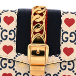 Textured Calfskin Valentine's Day Super Mini Sylvie Chain Shoulder Bag Ivory
