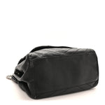 Pebbled Lambskin Chevron Monogram Large Nolita Black