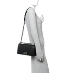 Caviar Quilted Medium Boy Flap Black