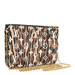 Monogram Giant Jungle Pochette Double Zip Black