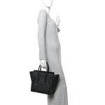 Drummed Calfskin Micro Luggage Black