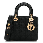 Lambskin Cannage Small My ABCDior Lady Dior Black