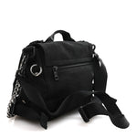 Canvas Pierced Army Messenger Bag Black