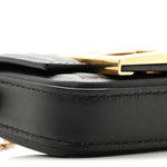 Nappa Matisse FF Embossed Nano Maxi Buckle Baguette Charm Black