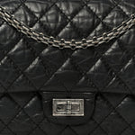 Aged Calfskin Quilted 2.55 Reissue 225 Flap Black