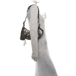 Metallic Agneau Arena Le Cagole Shoulder Bag XS Dark Bronze