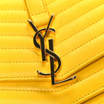 Lambskin Matelasse Chevron Monogram Small Sulpice Bag Mimosa