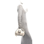 Lambskin Maxi Intrecciato Small Brick Cassette Bag White