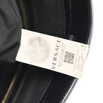 Calfskin Crocodile Embossed Greca Goddess Tote Bag Black