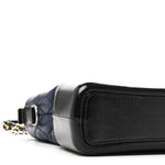 Aged Calfskin Quilted Medium Gabrielle Hobo Navy Black