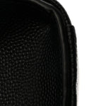 Grain De Poudre Textured Mixed Matelasse Triquilt Medium Monogram Monochrome Satchel Black