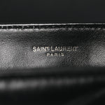 Calfskin Y Quilted Monogram Monochrome Toy Loulou Crossbody Bag Black