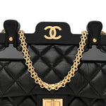 Aged Calfskin Quilted 2.55 Reissue Mini Hanger Flap Black