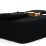 Jersey Wool Patchwork Monogram Mini Jamie Baguette Black