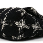 Tweed Quilted Maxi Chanel 19 Flap Black White