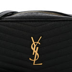 Grain De Poudre Matelasse Monogram Mini Lou Camera Bag Black