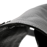 Grained Calfskin Medium Marcie Saddle Bag Black