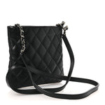 Lambskin Quilted Uniform Crossbody Bag Black