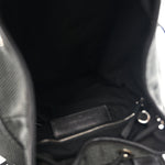 Canvas Calfskin Silver Hardware S Traveler Backpack Black