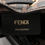 Vitello Liberty F is Fendi Bi-Color FF 1974 Embossed Mini Mon Tresor Bucket Bag Maya Black