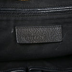 Pebbled Calfskin Large Skull Padlock Zip Around Tote Black
