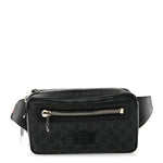 Soft GG Supreme Monogram Web Belt Bag Black Grey