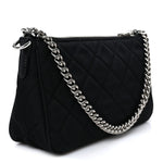 Nylon Tessuto Impuntu Quilted Crossbody Bag Black