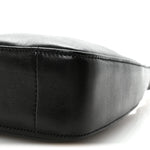 Plunged Lambskin Calypso Mini Hobo Black