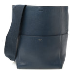 Goatskin Sangle Bucket Bag Blue