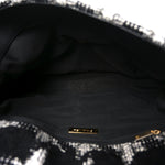 Tweed Quilted Maxi Chanel 19 Flap Black White