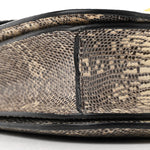 Lizard Medium Classic Box Flap Bag Natural