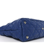 Calfskin Quilted French Riviera Hobo  Blue