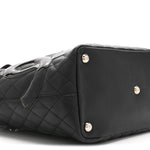 Calfskin Quilted Large Cambon Tote Black