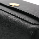 Grainy Calfskin Note Crossbody Bag Black