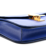 Box Calfskin Medium Classic Box Flap Bag Indigo