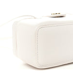 Shiny Caviar Preppy Coco Long Vanity With Strap White