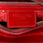Patent Cannage Medium Lady Dior Red