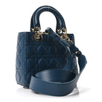 Lambskin Cannage Small My ABCDior Lady Dior Deep Ocean