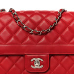 Lambskin Medium Coco Rider Flap Red