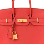 Togo Birkin 25 Rouge Pivoine