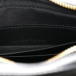 Calfskin GG Super Mini Debossed Chain Wallet Black