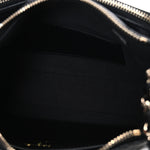 Shiny Crumpled Lambskin Quilted Small Preppy Pocket Clutch With Chain Black