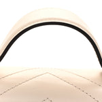Calfskin Matelasse Mini GG Marmont Top Handle Shoulder Bag White